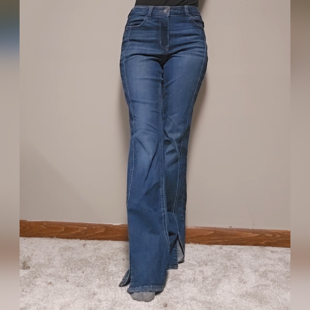Maurices Blue Flare Wide Leg Jeans